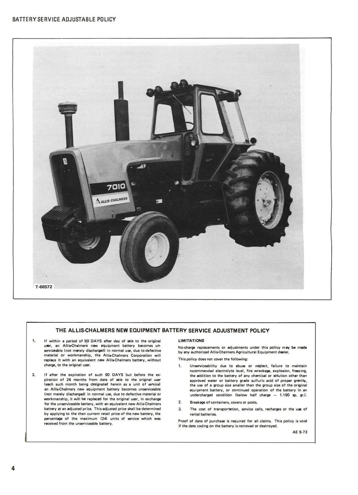 Allis-Chalmers 7010 Diesel Tractor - Operator's Manual - Ag Manuals - A Provider of Digital Farm Manuals - 2