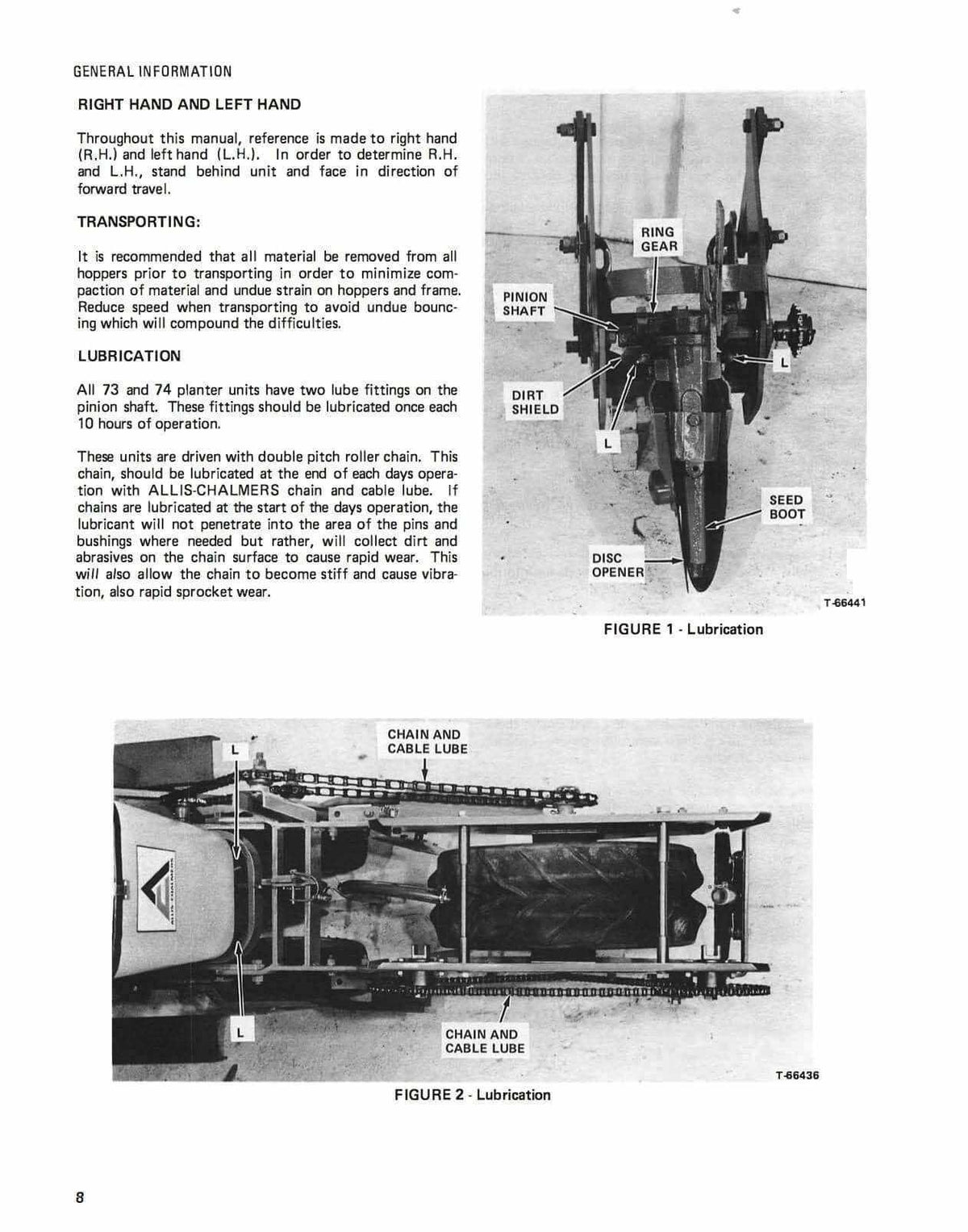 allis chalmers planter seed plates Allis-Chalmers 73 and 74 Series Planting Units Manual