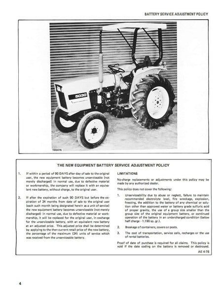 Allis-Chalmers 5020 - 5030 Compact Diesel Tractor - Operator's Manual