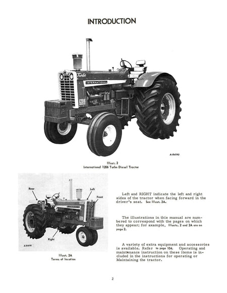 McCormick Farmall and International 1206 Turbo Diesel Tractors  - Operator's Manual - Ag Manuals - A Provider of Digital Farm Manuals - 2