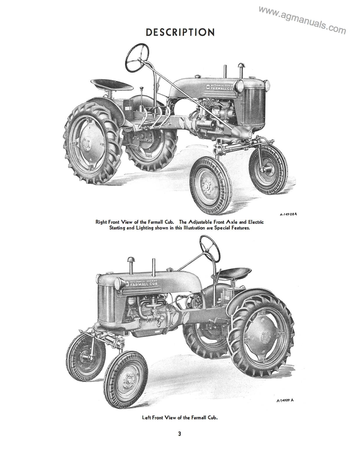 McCormick Farmall and International Cub Tractors - Owner's Manual - Ag Manuals - A Provider of Digital Farm Manuals - 2