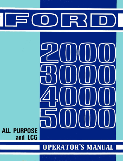 Ford Tractor Manuals Ford 2000, 3000, 4000, 5000 Manual Download - Ag ...