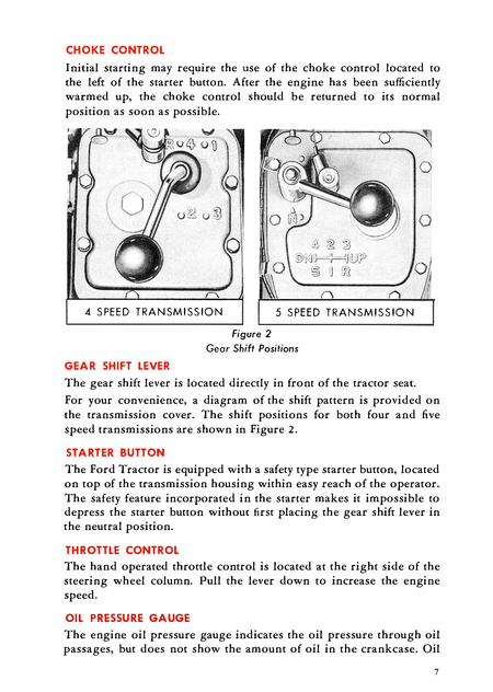Ford Tractor 601 and 801 Series Operator's Manual