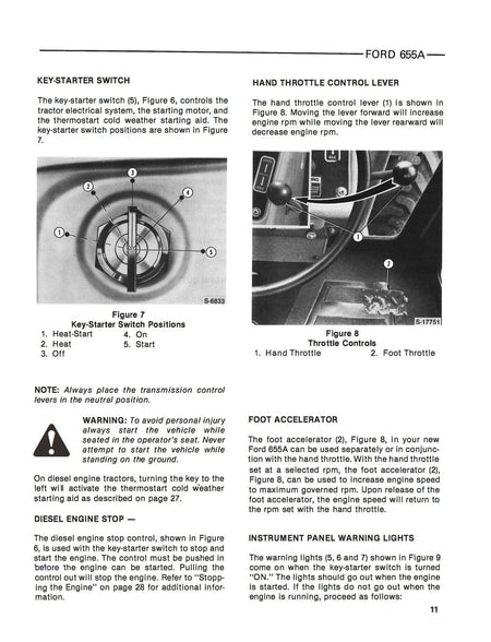 Ford 655A Tractor Loader Backhoe - Operator's Manual - Ag Manuals - A Provider of Digital Farm Manuals - 2