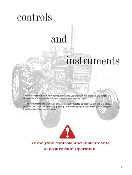 Ford 9600 Tractor - Operator's Manual - Ag Manuals - A Provider of Digital Farm Manuals - 2