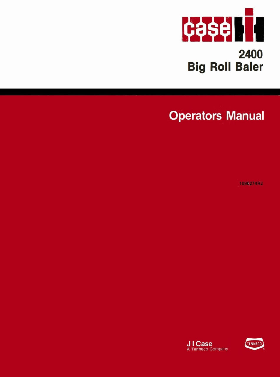 Case IH 2400 Big Roll Baler - Operator's Manual - Ag Manuals - A Provider of Digital Farm Manuals - 1
