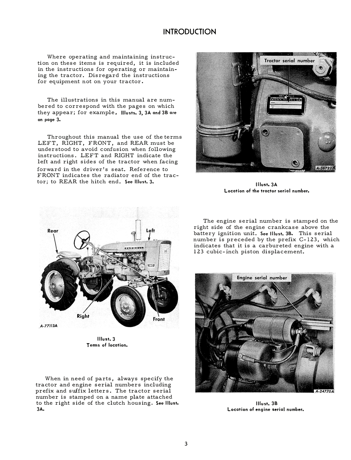 Gasoline Engine International 140 Tractor Operator's Manual