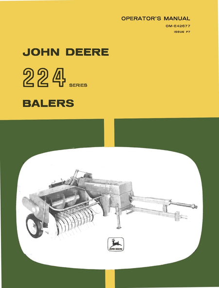 John Deere 224 Baler - Operator's Manual - Ag Manuals - A Provider of Digital Farm Manuals - 1