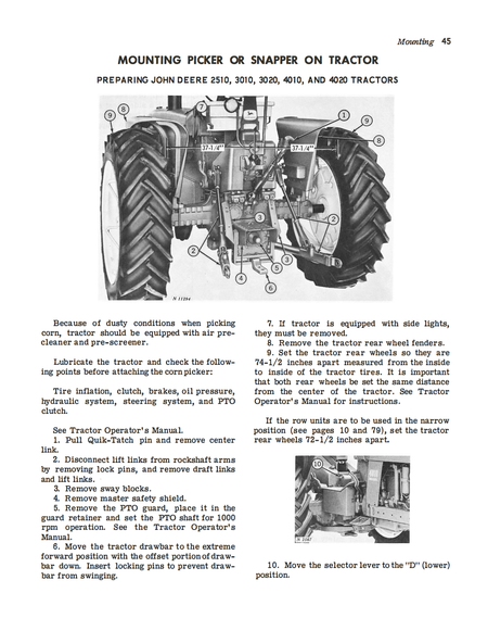 John Deere 237 Corn Picker 237 S Corn Snapper - Operator's Manual - Ag Manuals - A Provider of Digital Farm Manuals - 3