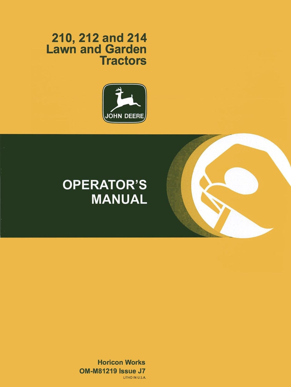 John Deere 110 and 112 Lawn and Garden Tractors Manual