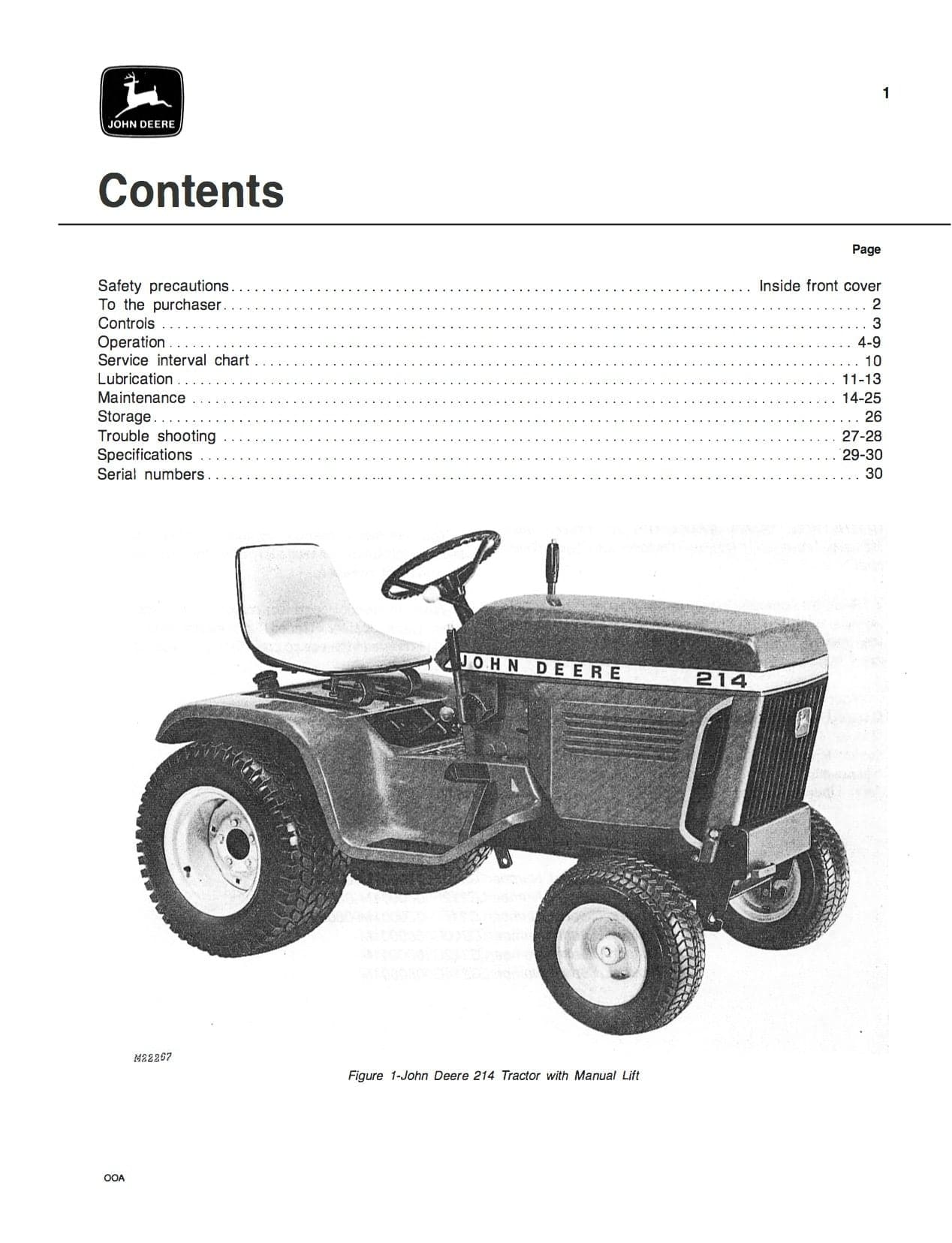 John Deere 110 and 112 Lawn and Garden Tractors Manual download