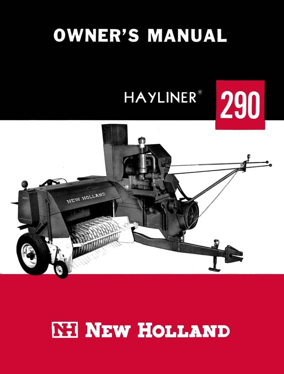 New Holland Hayliner 290 Balers - Owner's Manual - Ag Manuals - A Provider of Digital Farm Manuals - 1
