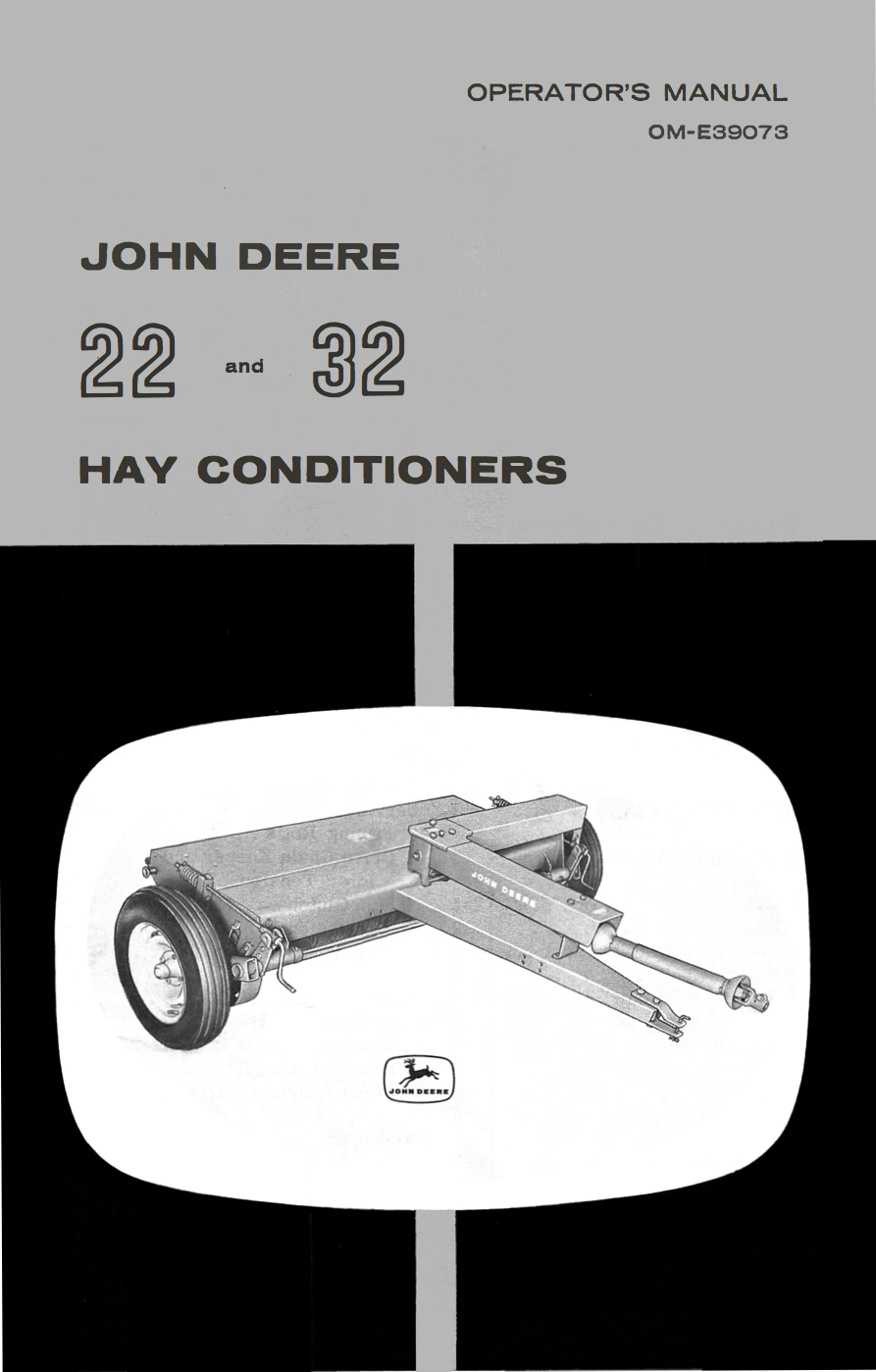 John Deere 22 and 32 Hay Conditioner - Operator's Manual - Ag Manuals - A Provider of Digital Farm Manuals - 1
