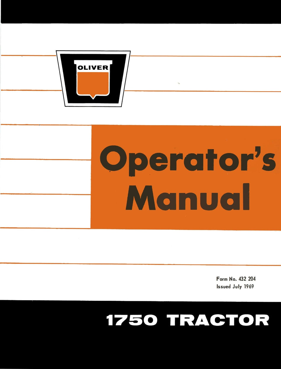 Oliver 1750 Tractor - Operator's Manual - Ag Manuals - A Provider of Digital Farm Manuals - 1