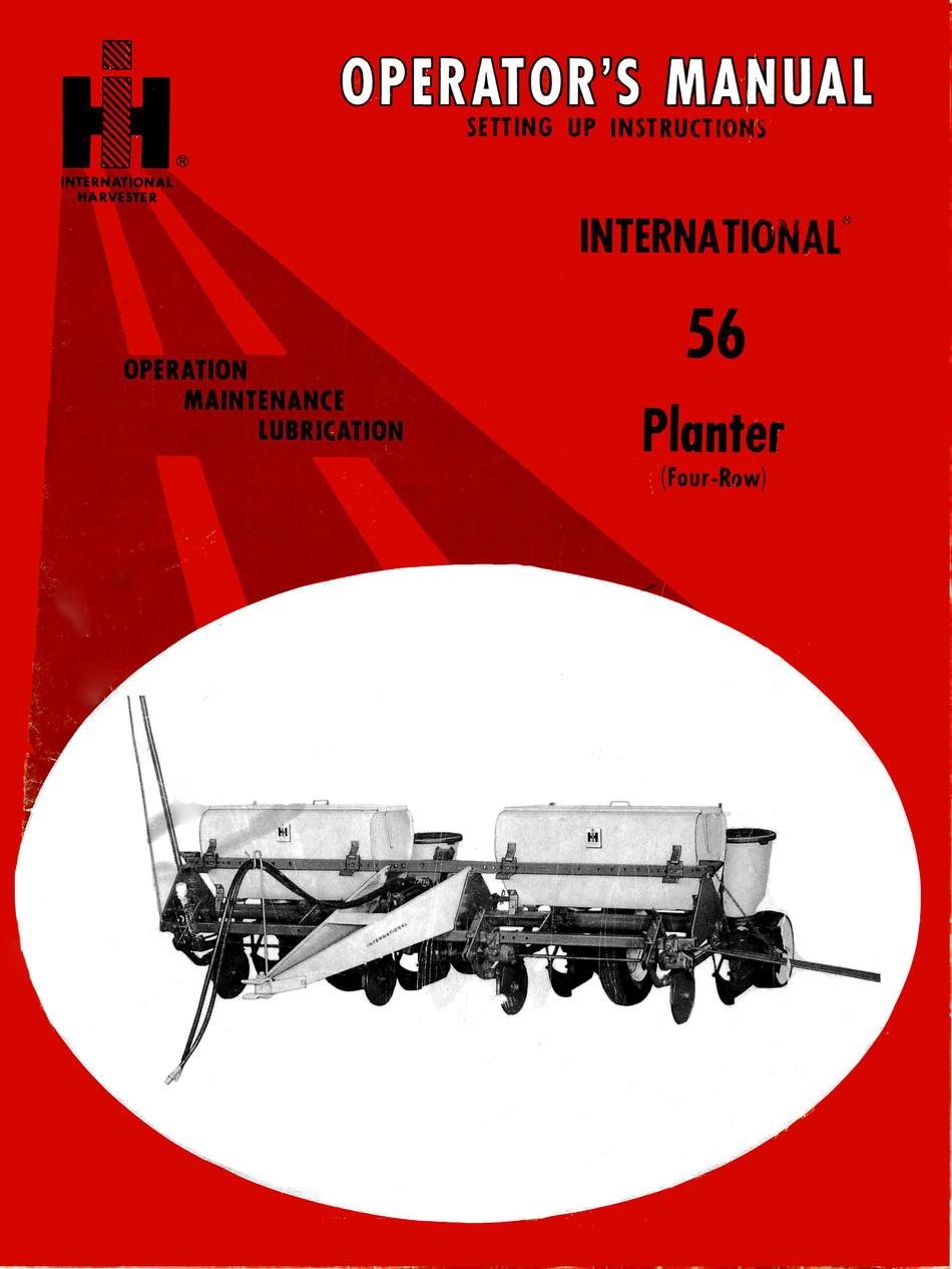 International 56 Planter (Four-Row) Operator's Manual