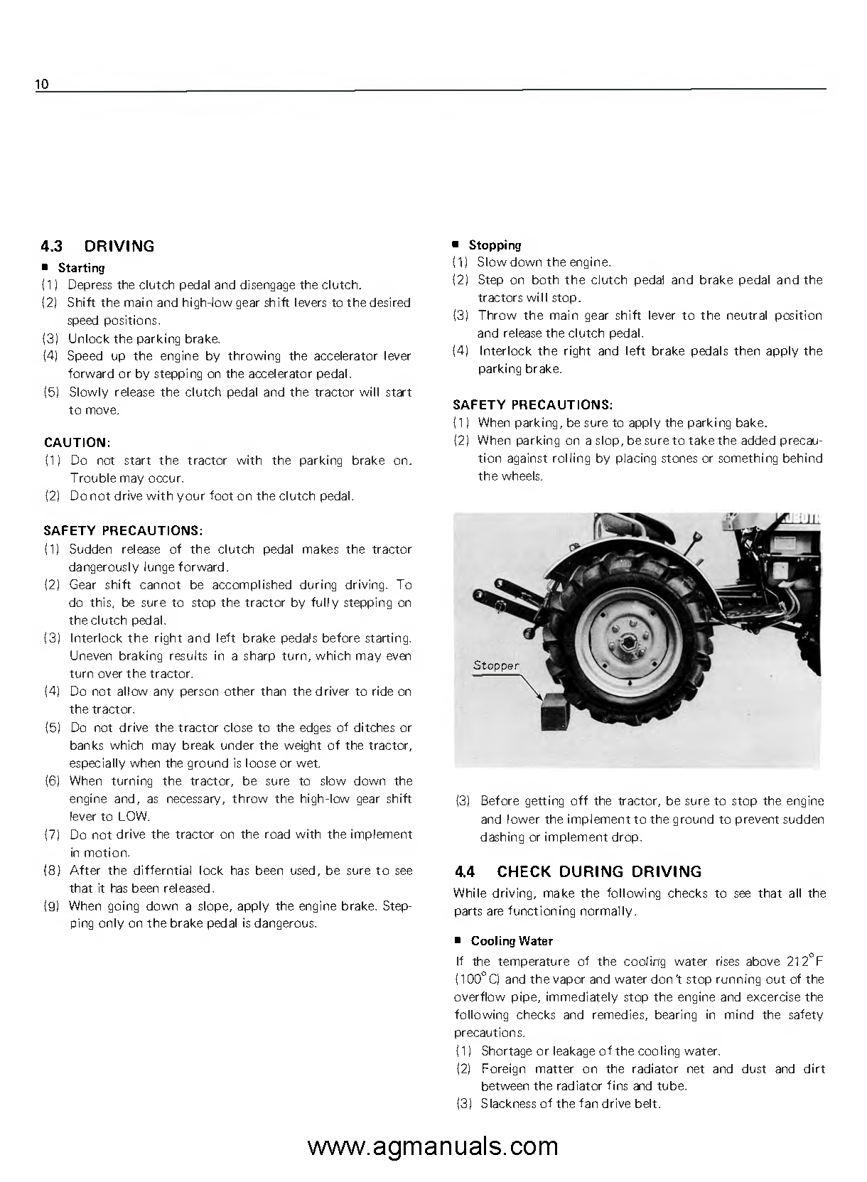 Kubota Tractor B5100D, B5100E, B6100D, B6100E, B7100D Operator's Manual