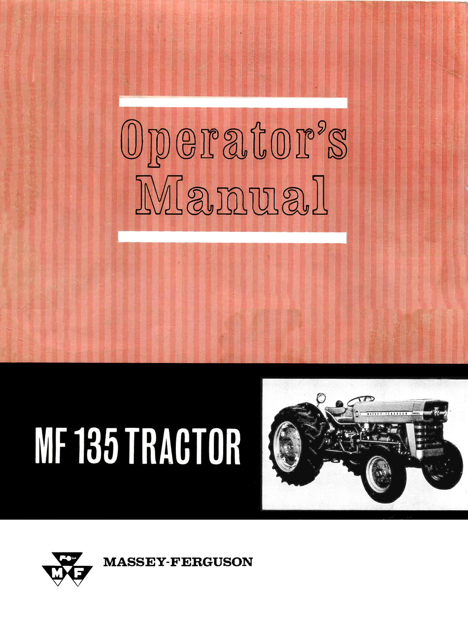 Massey Ferguson MF 135 Tractor Operator's Manual