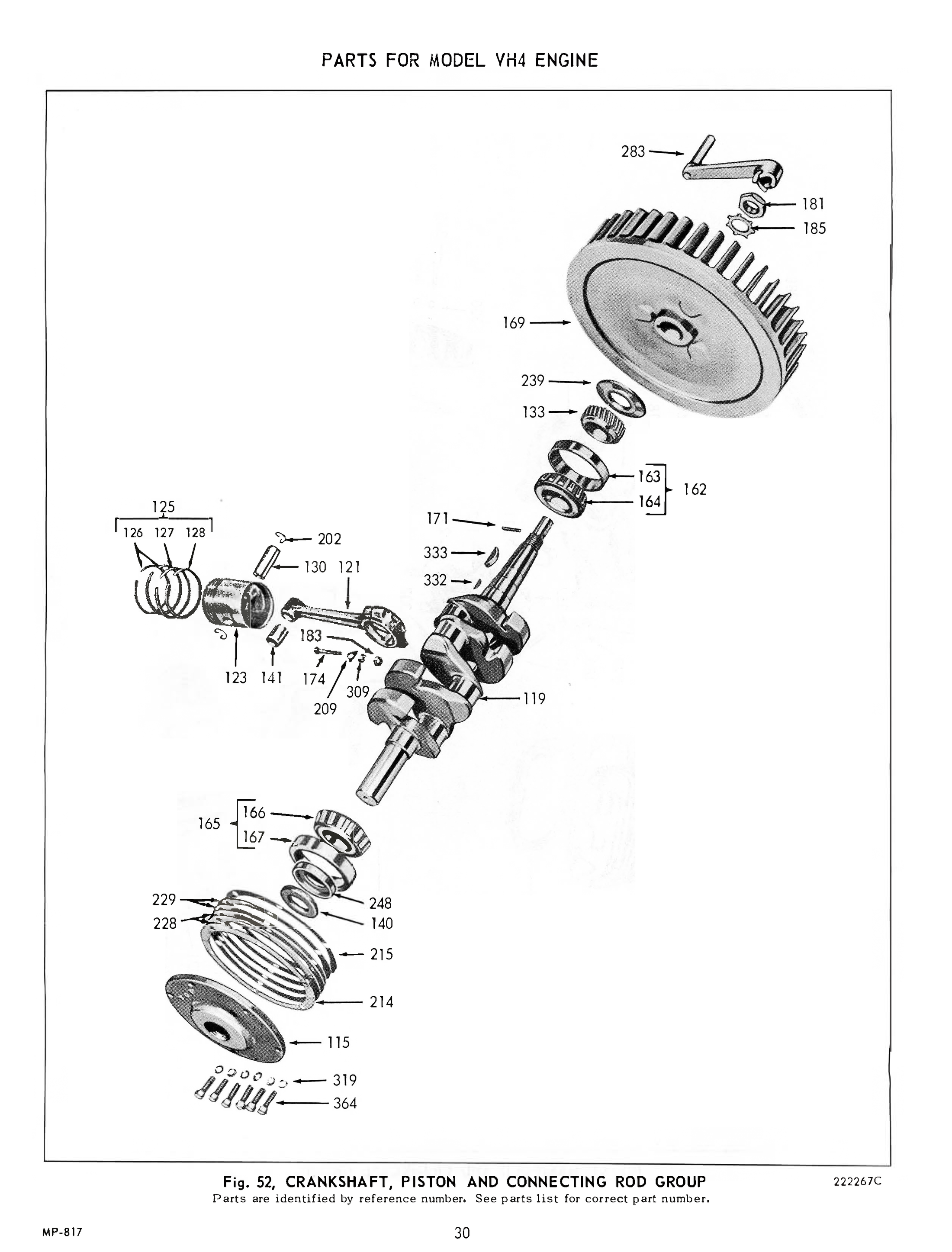 Wisconsin AirCooled 4 Cyl Engines VH4 and VH4D Instruction and Parts